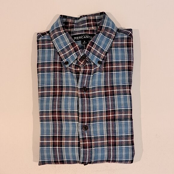 J. Crew Men's Small Mercantile Long Sleeve Button Down Plaid Shirt Style #J4597 - Picture 7 of 15